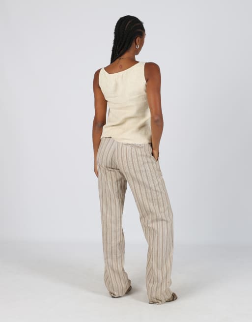 Vintage Made in Italy S woven trousers in brown, 3 of 4