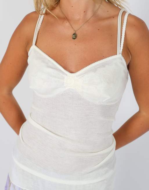 Vintage Made in Italy S woven vest in cream, 4 of 4