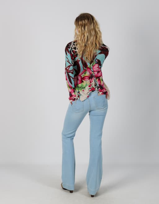 Vintage Made in Italy XS bootcut jeans in light blue, 3 of 4
