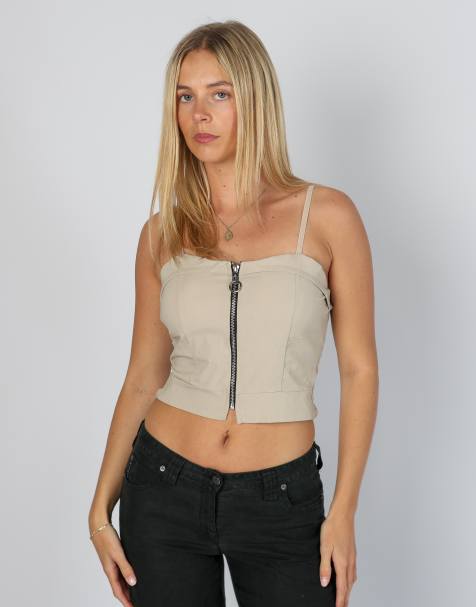 Vintage Made in Italy XS cami in beige - view 1