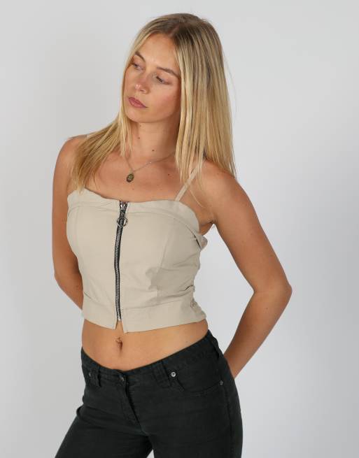 Vintage Made in Italy XS cami in beige, 3 of 4