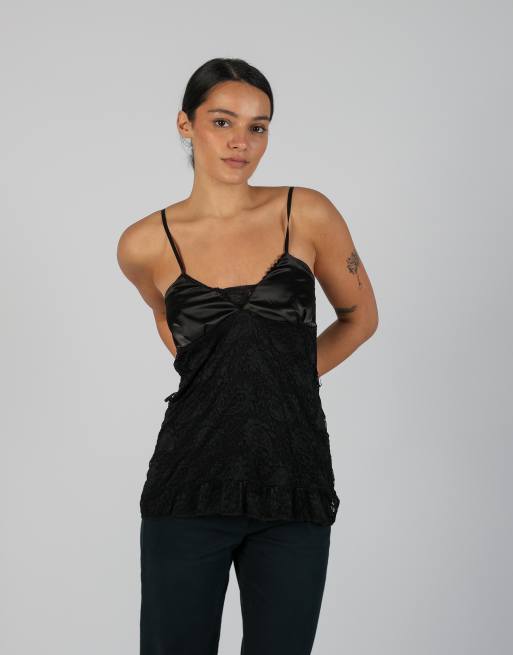 Vintage Made in Italy XS cami in black, 3 of 4