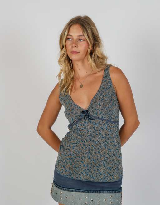 Vintage Made in Italy XS cami in blue, 3 of 4