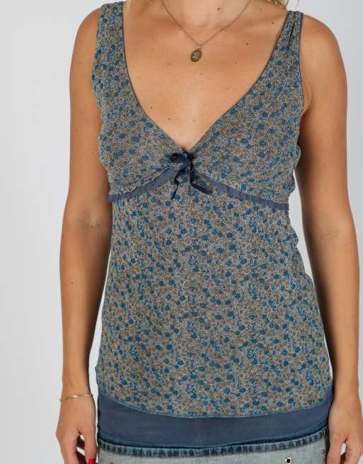 Vintage Made in Italy XS cami in blue, 4 of 4