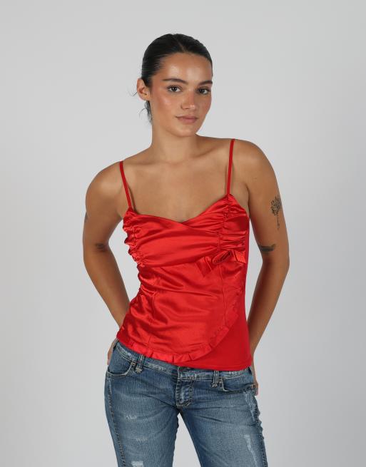 Vintage Made in Italy XS cami in red