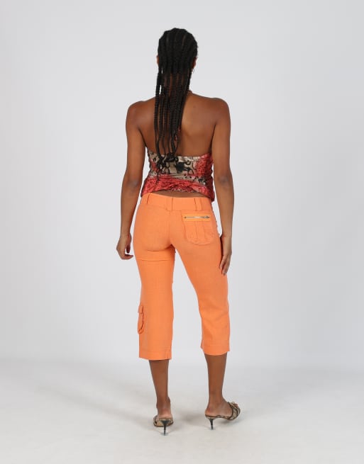 Vintage Made in Italy XS capri trouser in orange, 3 of 4