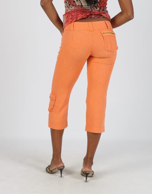 Vintage Made in Italy XS capri trouser in orange, 4 of 4