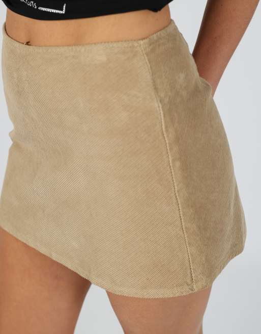 Vintage Made in Italy XS cord skirt in tan, 4 of 4