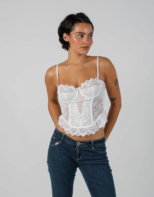 Vintage Made in Italy XS corset in ivory, 3 of 4