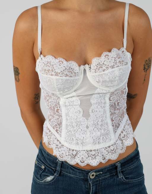 Vintage Made in Italy XS corset in ivory, 4 of 4