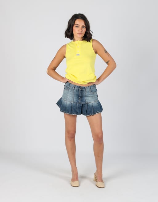 Vintage Made in Italy XS denim mini skirt in blue