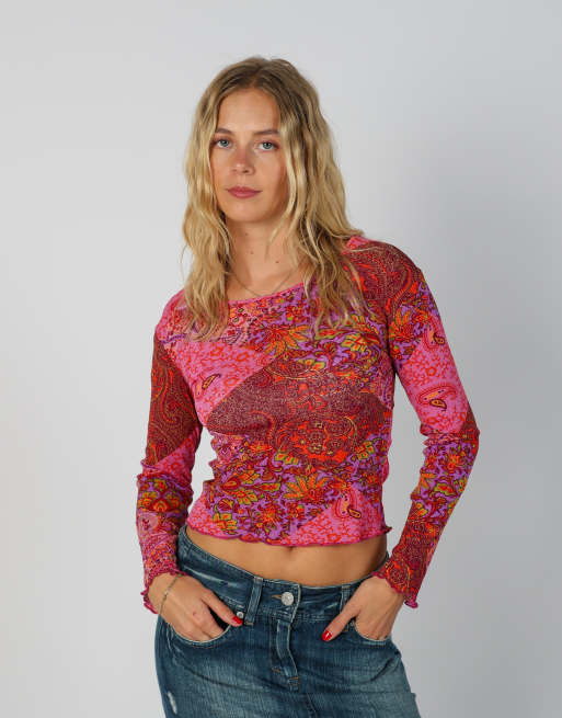 Vintage Made in Italy XS long sleeve top in pink, 1 of 4