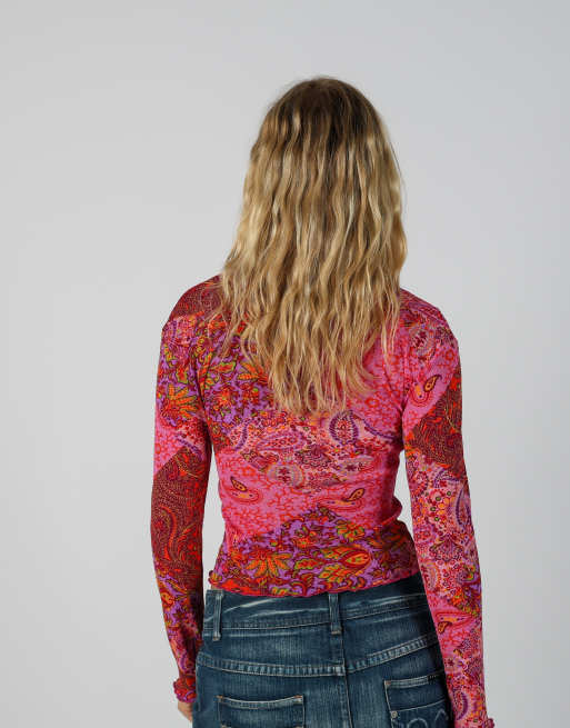 Vintage Made in Italy XS long sleeve top in pink, 2 of 4