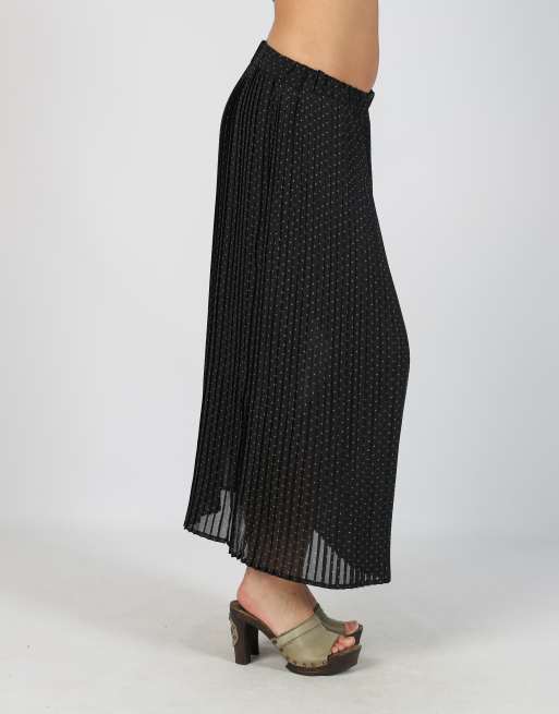 Vintage Made in Italy XS woven midi skirt in black, 2 of 4