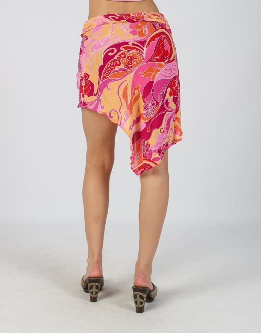 Vintage Made in Italy XS woven mini skirt in pink, 4 of 4