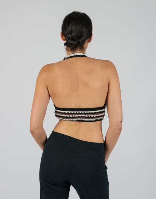 Vintage Made in Italy XS woven top in black, 2 of 4