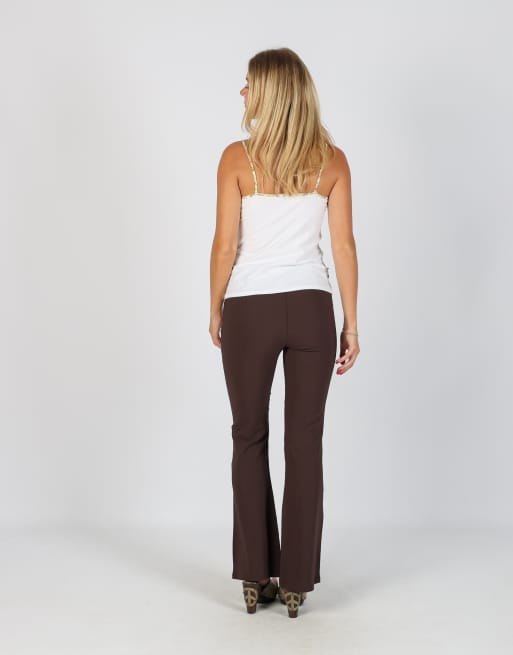 Vintage Made in Italy XS woven trousers in brown, 3 of 4