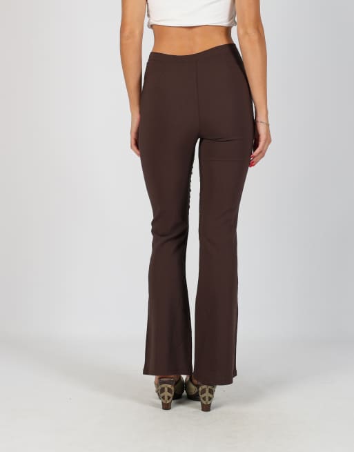 Vintage Made in Italy XS woven trousers in brown, 4 of 4