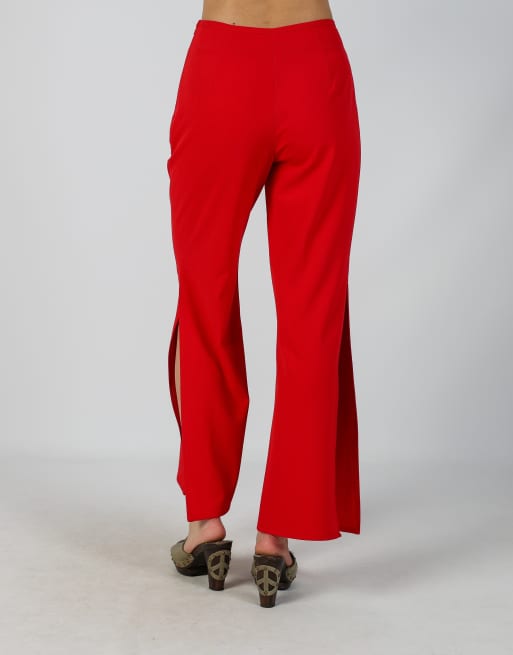 Vintage Made in Italy XS woven trousers in red, 4 of 4