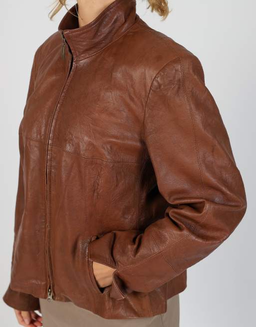 Vintage Madeleine L leather jacket in brown, 4 of 4