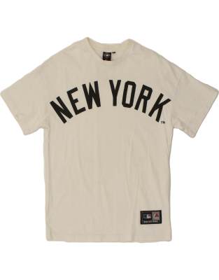 Vintage Majestic New York Size S Graphic T-Shirt Top in Grey