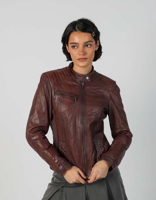 Vintage Manguun S leather jacket in brown, 1 of 4
