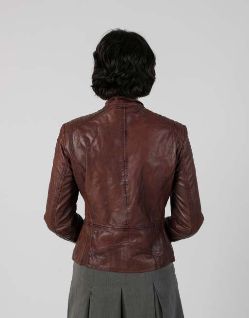 Vintage Manguun S leather jacket in brown, 2 of 4