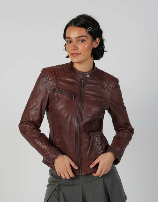 Vintage Manguun S leather jacket in brown, 3 of 4