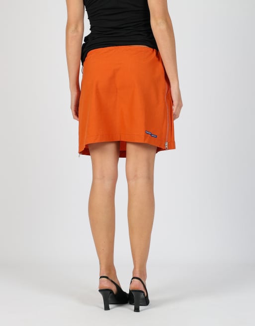 Vintage Manrico S woven mini skirt in orange, 4 of 4