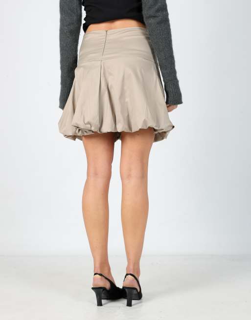 Vintage Mantani S woven midi skirt in beige, 4 of 4