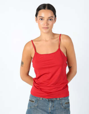 Vintage Map L Cami Red