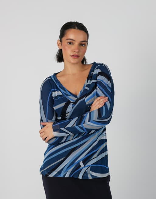 Vintage Marella M blouse in blue, 3 of 4