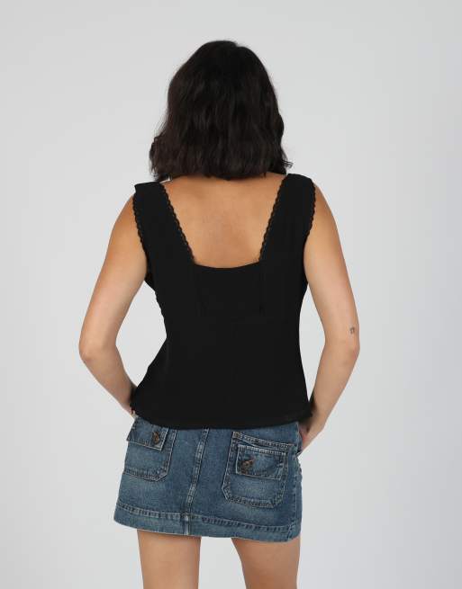 Vintage Marella M cami in black, 2 of 4