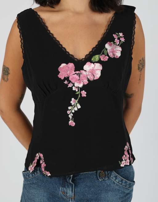 Vintage Marella M cami in black, 4 of 4