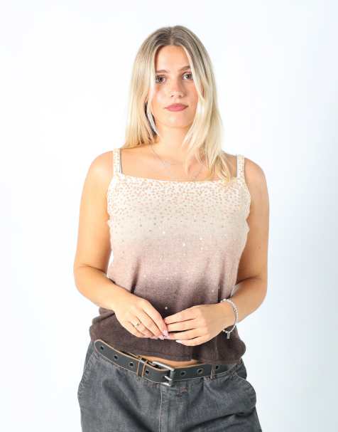 Vintage Marella M cami in brown - view 1