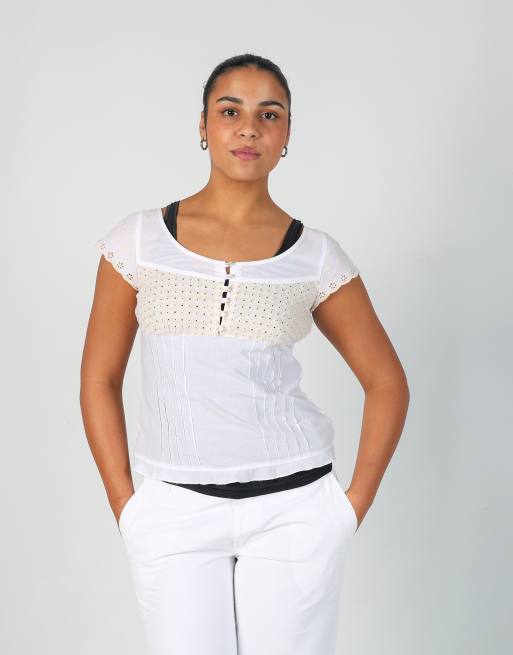 Vintage Marella M cami in white