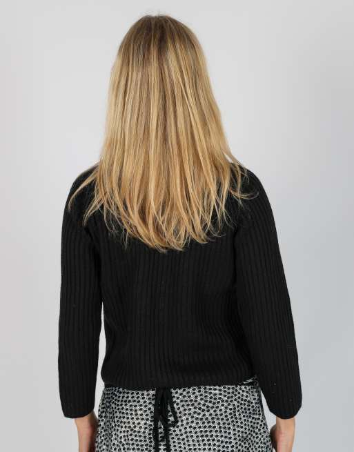 Vintage Marella M knitted jumper in black, 2 of 4