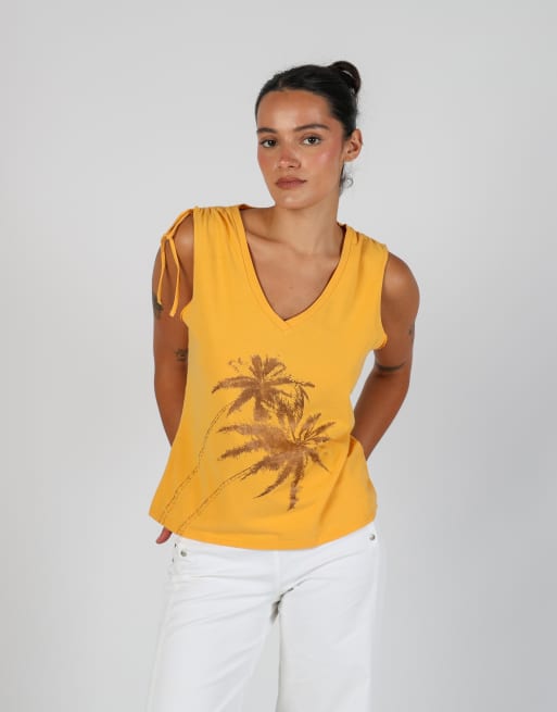 Vintage Marella M woven vest in orange