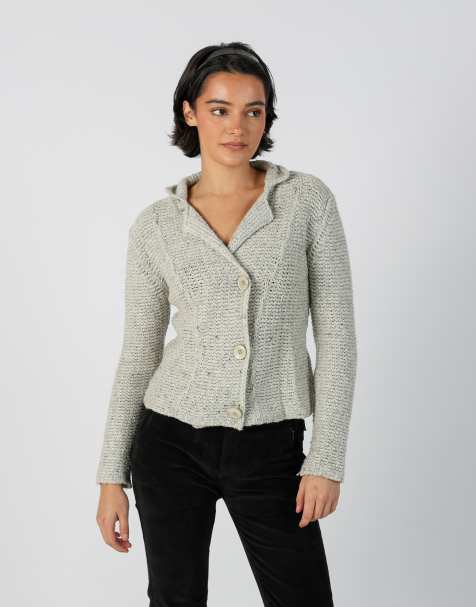 Vintage Marella S cardigan in light grey - view 1