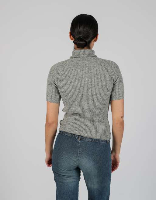 Vintage Marella S knitted top in grey, 2 of 4