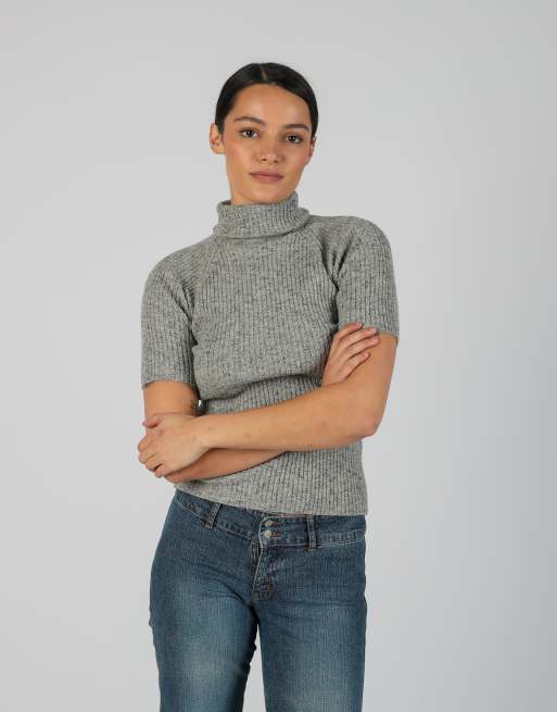 Vintage Marella S knitted top in grey, 3 of 4