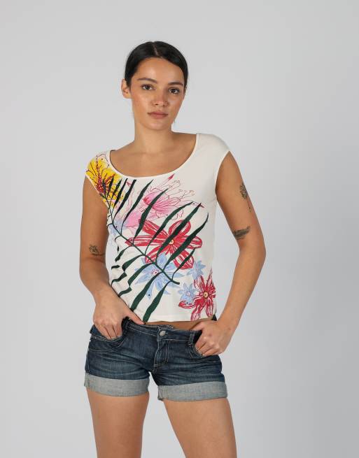 Vintage Marella S woven top in cream