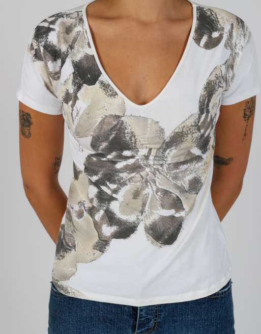 Vintage Marella S woven top in white, 4 of 4