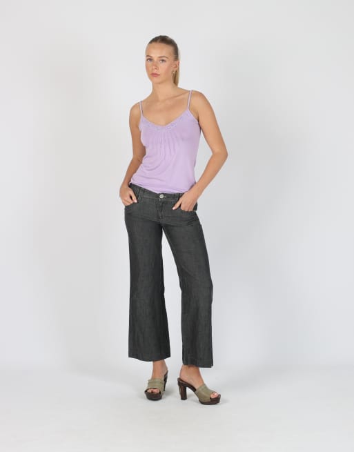 Vintage Marella S woven trousers in charcoal grey