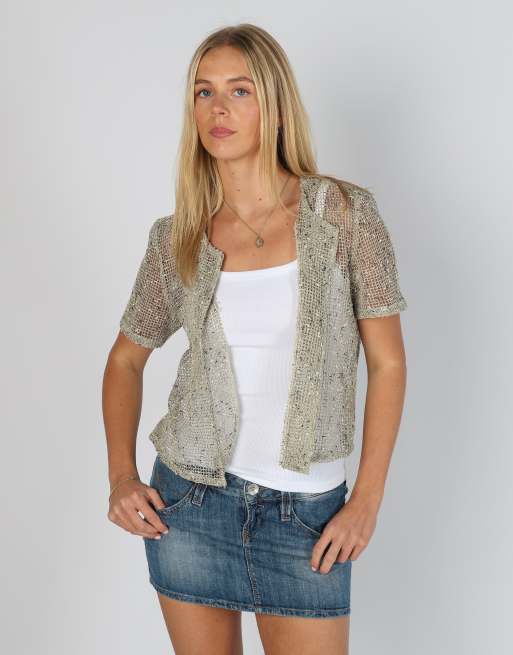 Vintage Maria Bellesy S cardigan in gold
