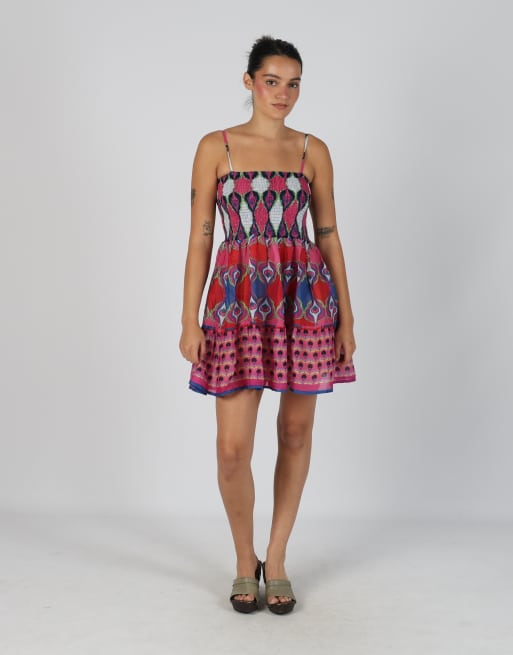 Vintage Marila S woven midi dress in pink