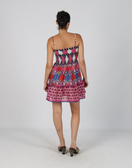 Vintage Marila S woven midi dress in pink, 3 of 4