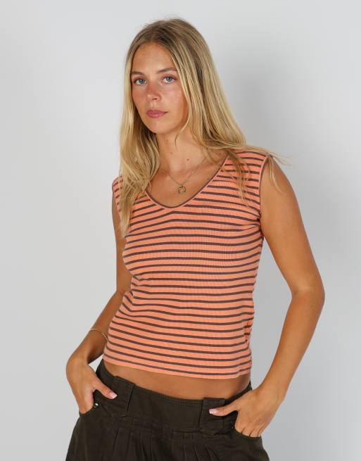 Vintage Marine D S woven vest in orange