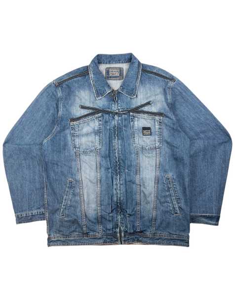 Vintage Marithe + Francois Girbaud zip up denim jackets size xxl in mid blue - view 1