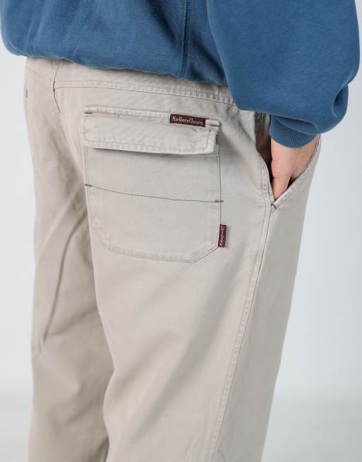 Vintage Marlboro 38x34 woven cargo pants in beige, 4 of 4